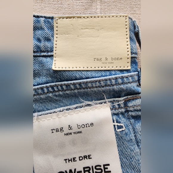 rag & bone The Dre Low‑Rise Shortie Denim Shorts Size 24 Light Wash NWT - Picture 9 of 10